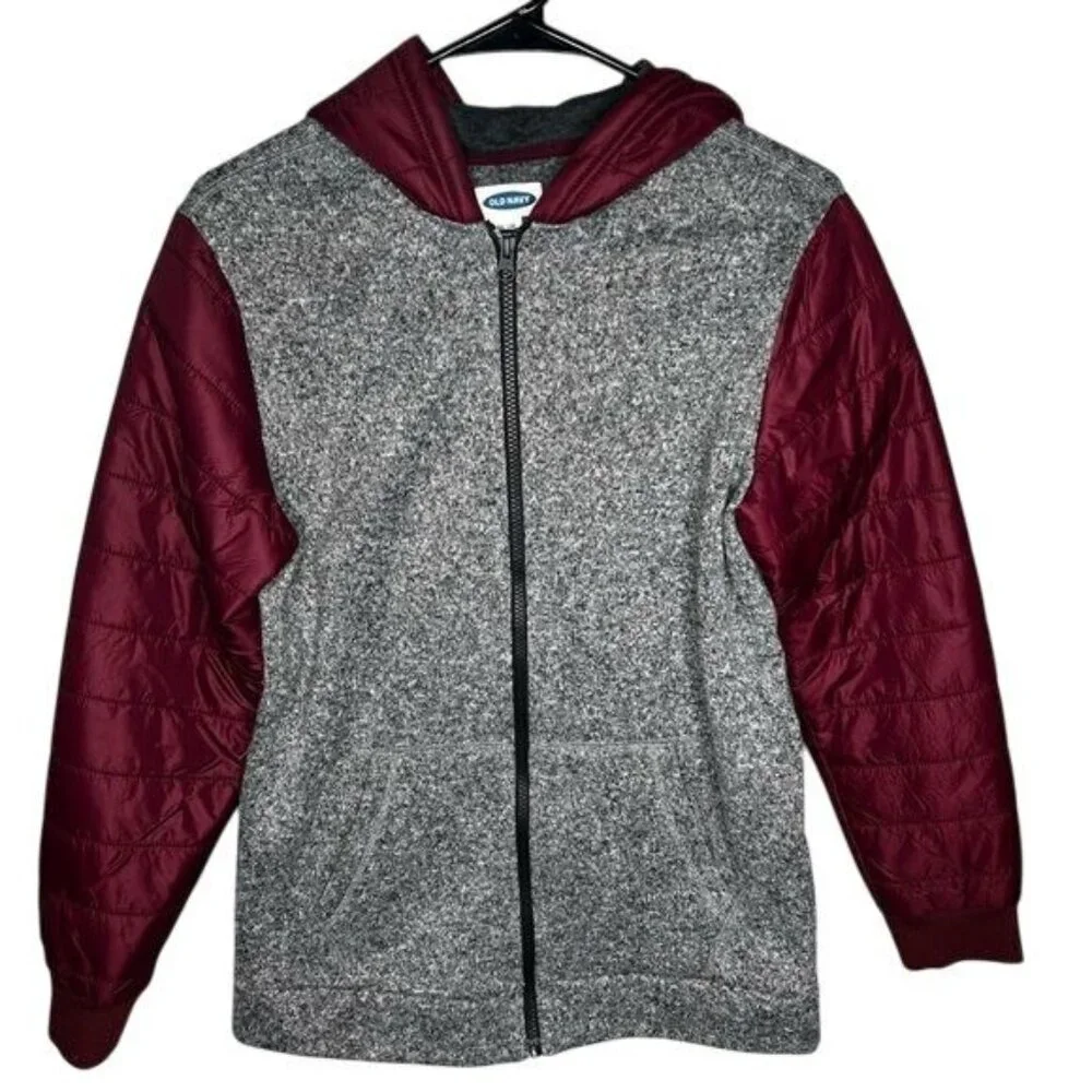 Bundle Old Navy Boys Hooded Light Jackets With Quilted Sleeves Size XXL (18) - Picture 3 of 16